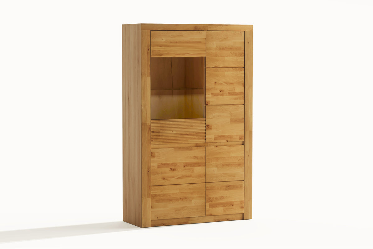 Beech Display Cabinet "Fala Drewna" (wide)