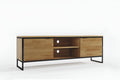 Oak TV Unit "Stalowa Rama"