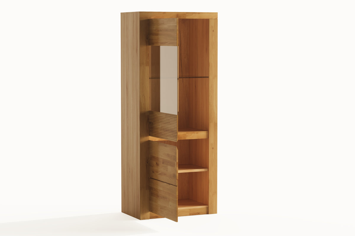 Beech Display Cabinet "Fala Drewna" (narrow)