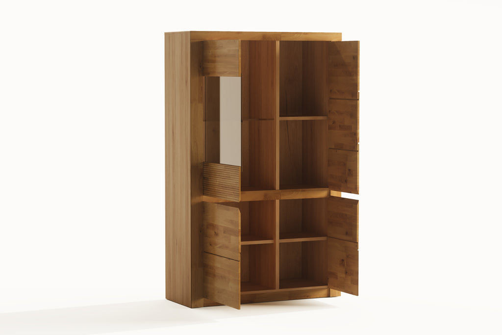 Beech Display Cabinet "Fala Drewna" (wide)