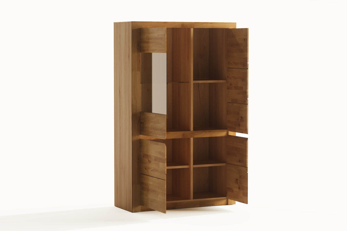 Beech Display Cabinet "Fala Drewna" (wide)