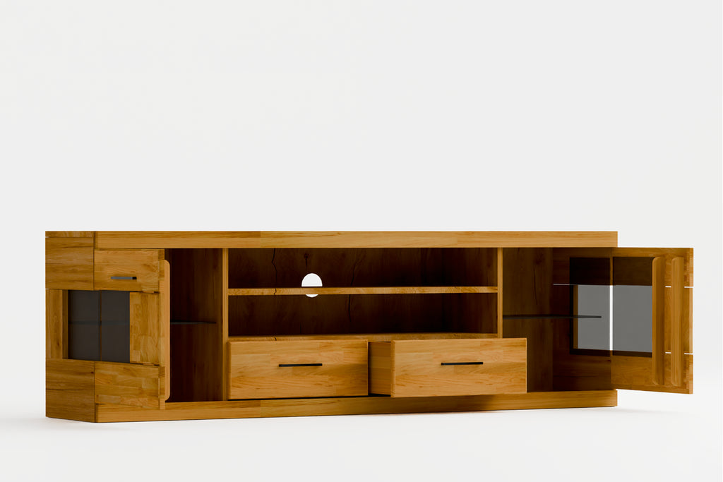 Beech TV Unit "Ciepły Wieczór"