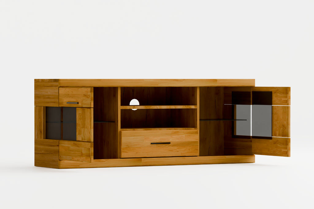 Beech TV Unit "Ciepły Wieczór" (large)