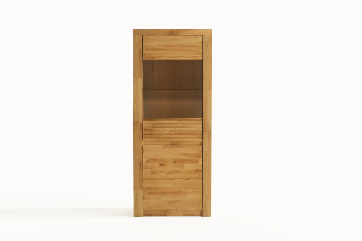Beech Display Cabinet "Fala Drewna" (narrow)