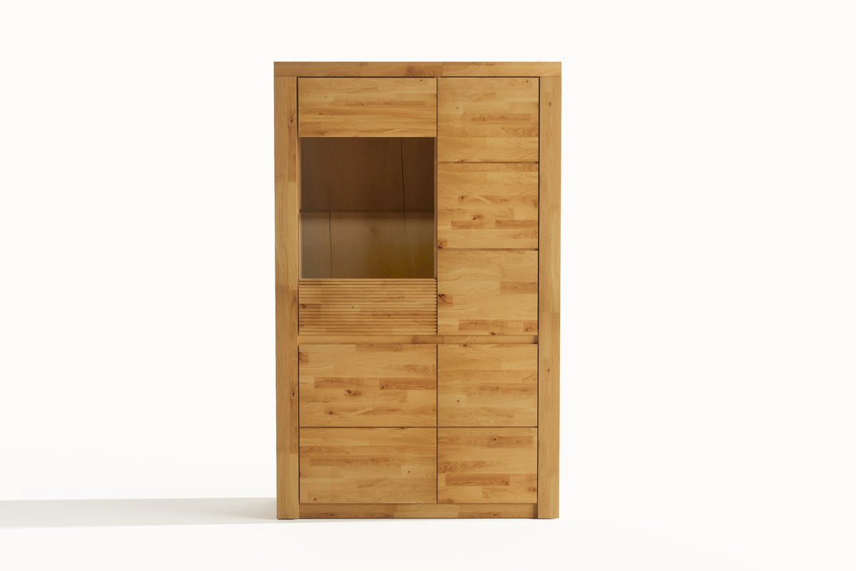 Beech Display Cabinet "Fala Drewna" (wide)