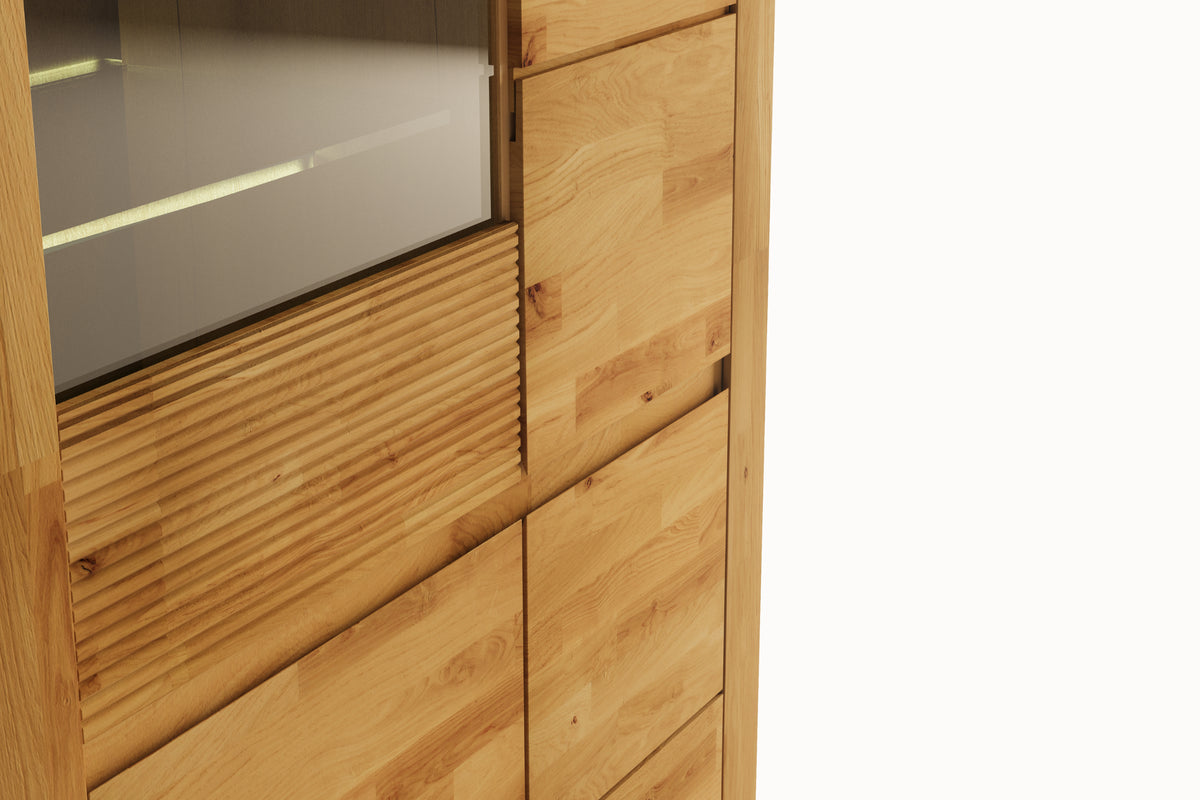 Beech Display Cabinet "Fala Drewna" (wide)
