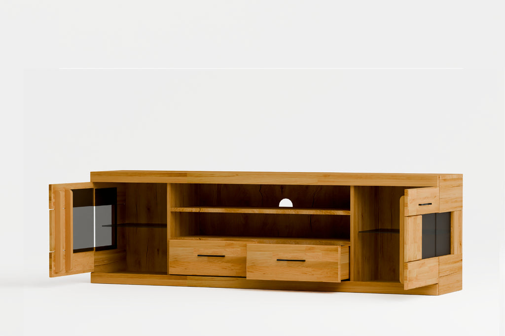 Beech TV Unit "Ciepły Wieczór"